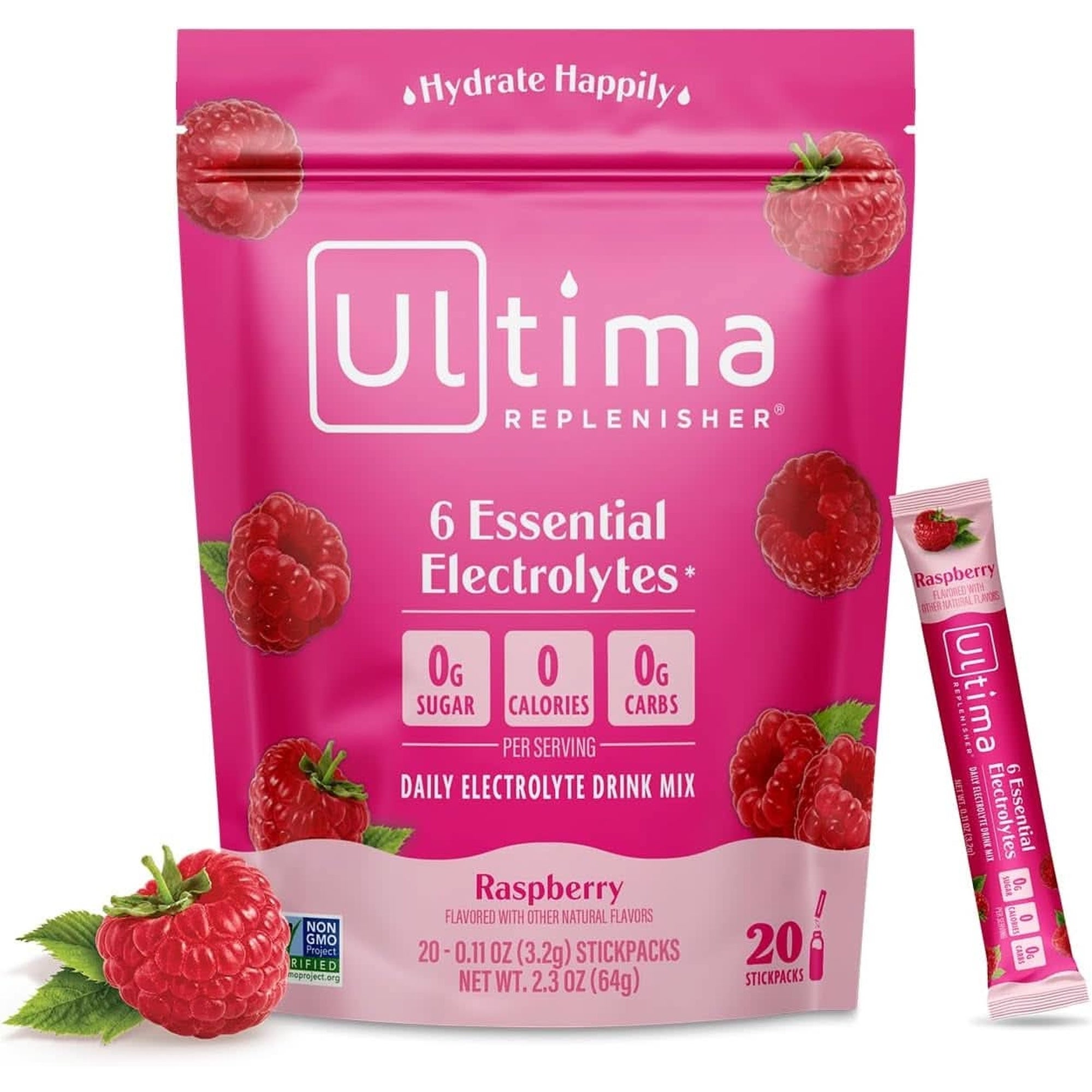 Ultima Replenisher Daily Electrolyte Drink Mix – Tropical Variety, 20 Stickpacks – Hydration Packets with 6 Electrolytes & Minerals – Keto Friendly, Non-Gmo & Sugar-Free Electrolyte Powder