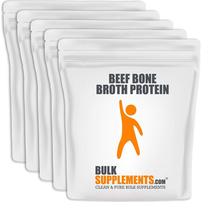 Bulksupplements.Com Beef Bone Broth Protein Powder - Bovine Bone Broth Protein, Lactose Free Protein Powder - Dairy Free & Gluten Free, 22G per Serving, 1Kg (2.2 Lbs) (Pack of 1)