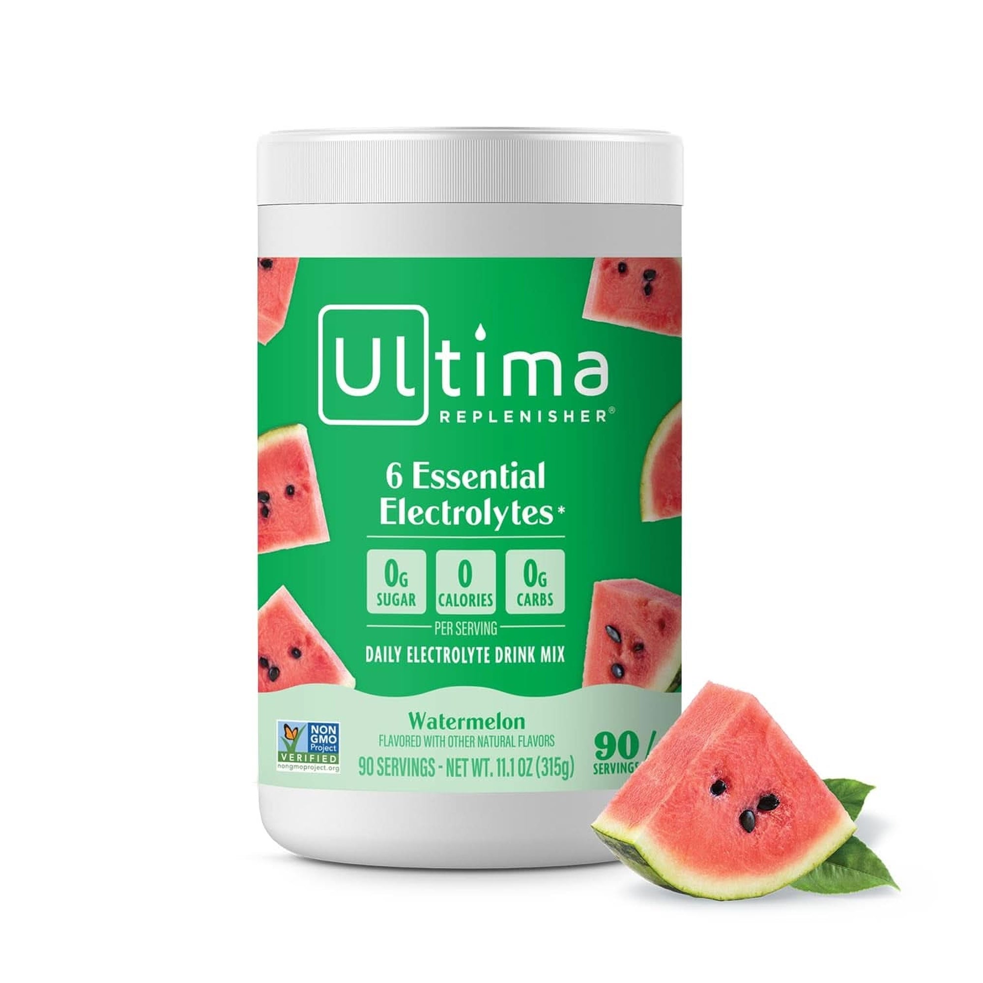 Ultima Replenisher Mocktini Electrolyte Drink Mix – Peach Bellini, 90 Servings – Hydration Powder with 6 Key Electrolytes & Trace Minerals – Keto Friendly, Non- GMO & Sugar-Free Electrolyte Powder