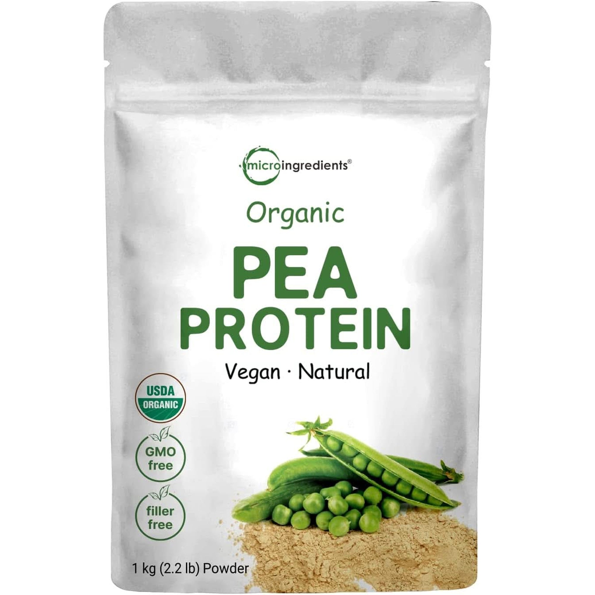 Micro Ingredients North American Grown, Pea Protein Powder, 5 Pounds | Plant Based, Unflavored | Complete Vegan Protein Source – 27G Serving | Rich in Bcaas & Eaas | Non-Gmo, Keto Friendly