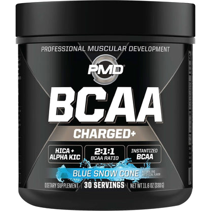 PMD Sports BCAA Charged Delicious Amino Acid Drink Mix for Performance, Recovery, Endurance and Hydration - Increase Muscle Function for Workout and Daily Energy – Cherry Limeade (30 Servings)