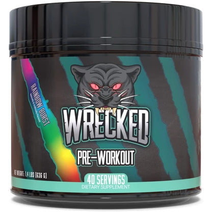 Huge Supplements Wrecked Pre-Workout Powder, 30G+ Ingredients per Serving to Boost Energy, Pumps, and Focus with L-Citrulline, Beta-Alanine, Hydromax, L-Tyrosine, and No Useless Fillers (40 Servings)