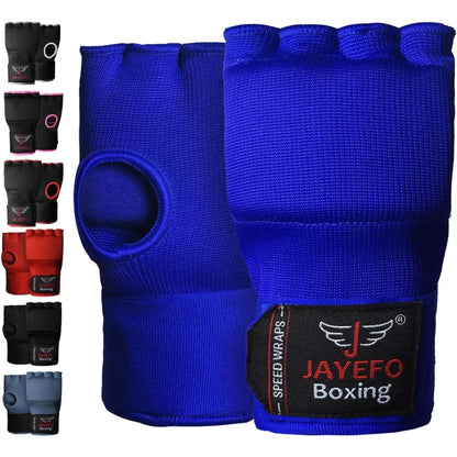 Jayefo Padded Inner Gloves for Boxing - Elastic Hand Wraps with Training Gel - Quick Boxing Wraps and Bandages for Men & Women - Wrist Wrap Protector Handwraps Kuckle Pair