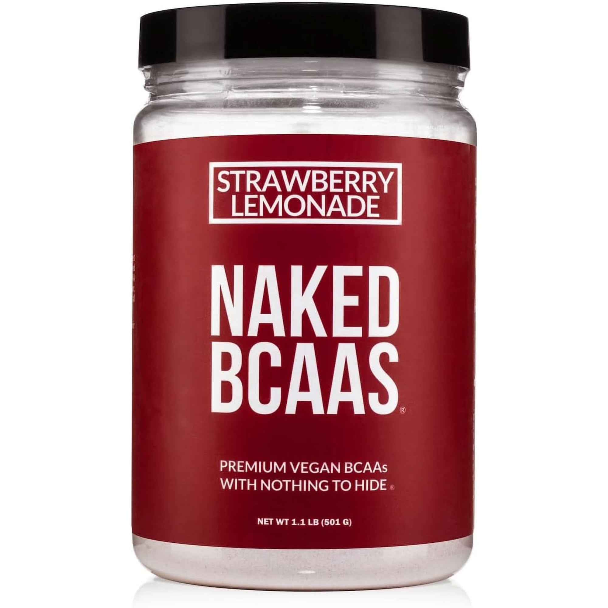 Naked Bcaas Amino Acids Powder, Only 1 Ingredient, Pure 2:1:1 Formula, Vegan Unflavored Branched Chain Amino Acids, Instantized All Natural BCAA Supplement - 500 Grams, 100 Servings