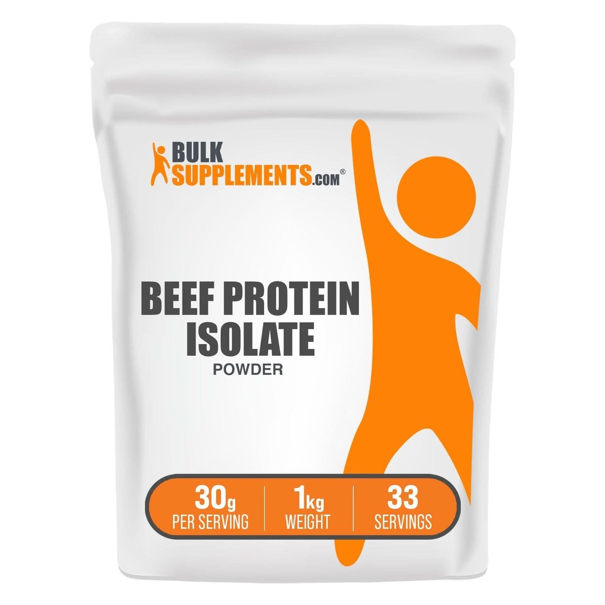 Bulksupplements.Com Beef Protein Isolate Powder - Lactose Free Protein Powder, Beef Protein Powder - Unflavored & Gluten Free, 30G per Serving, 1Kg (2.2 Lbs) (Pack of 1)