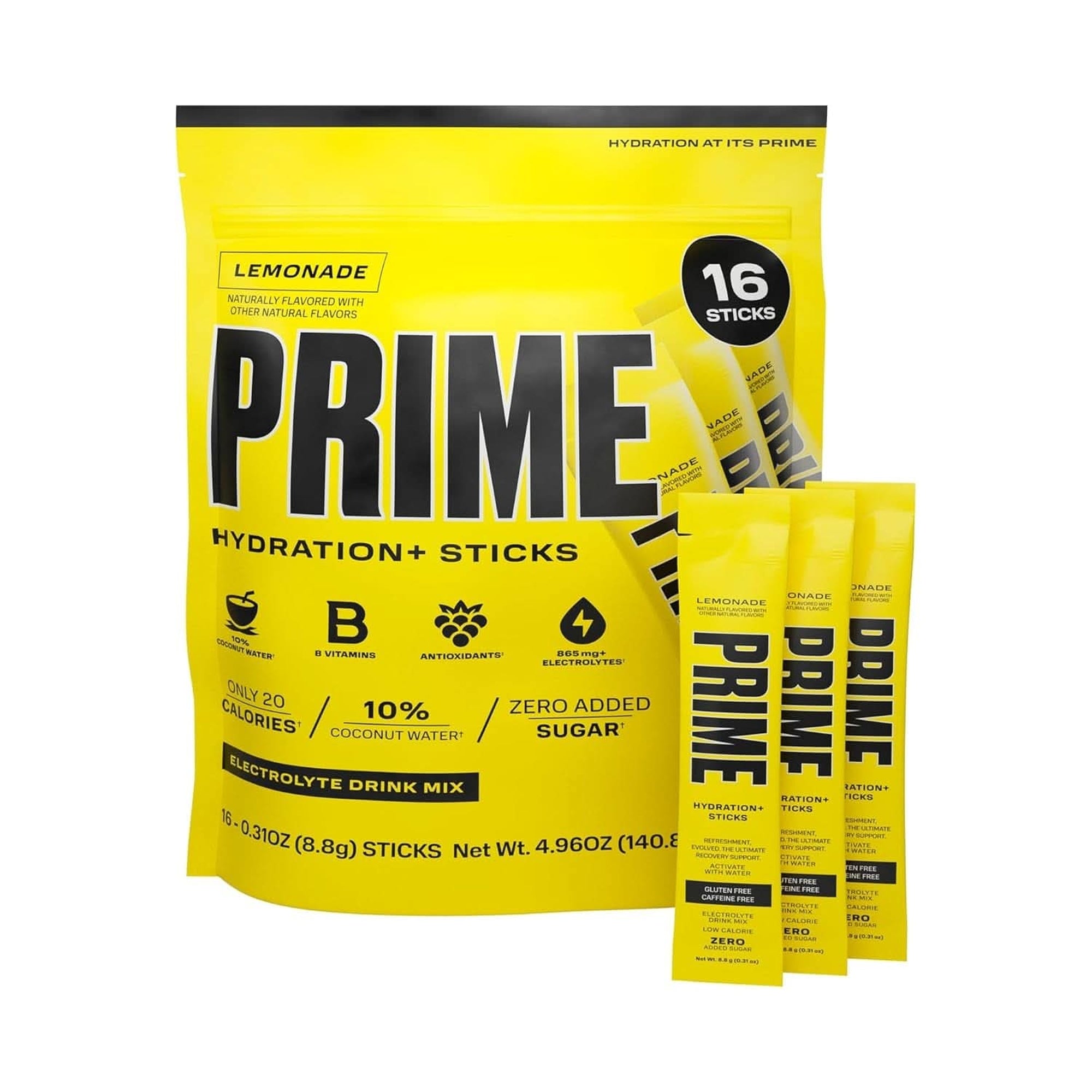 PRIME HYDRATION+ Sticks VARIETY PACK | Hydration Powder Single Serve Sticks | Electrolyte Powder on the Go | Low Sugar | Caffeine-Free | Vegan | 30 Sticks