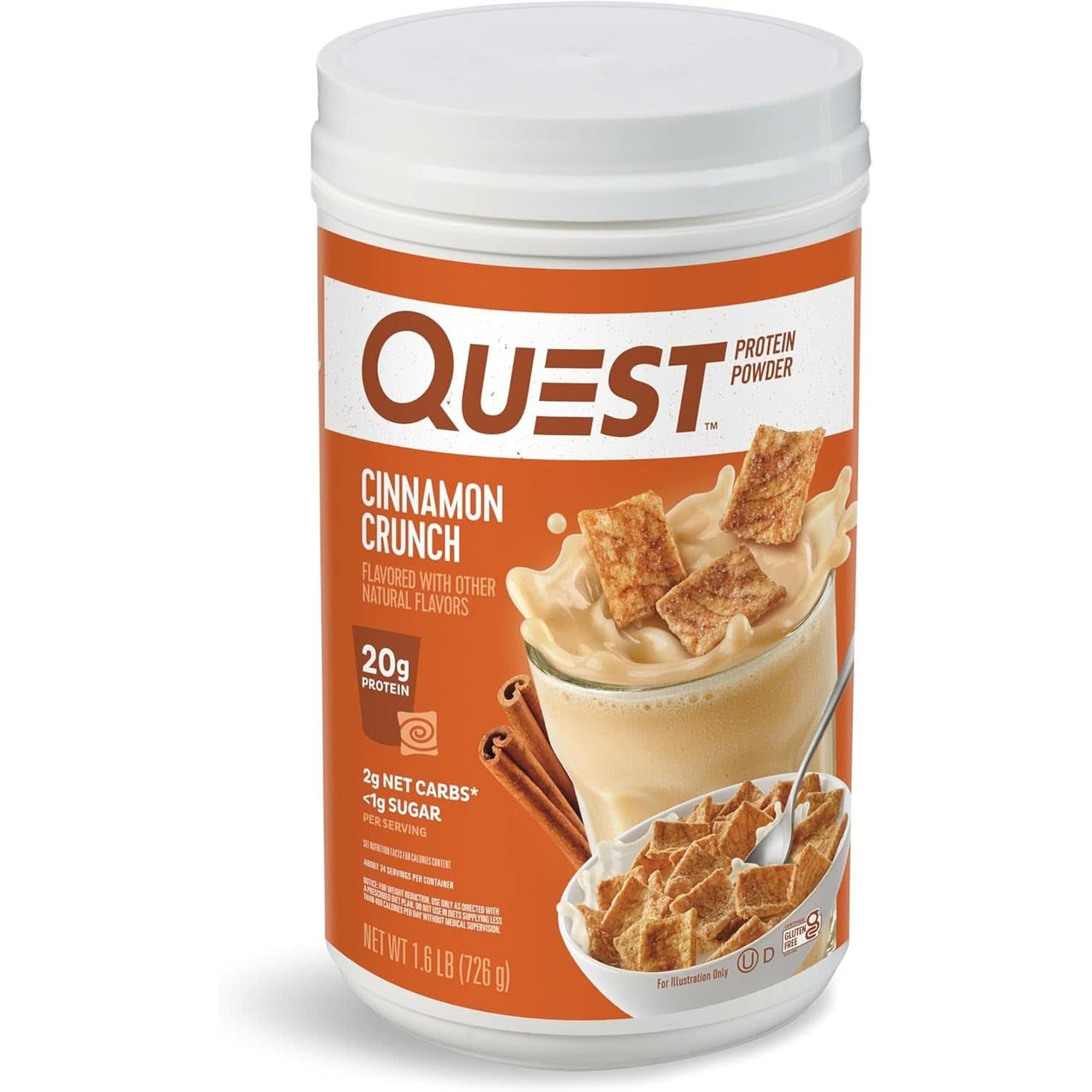 Quest Nutrition Vanilla Milkshake Protein Powder, 24G of Protein, 1G of Sugar, Low Carb, Gluten Free, 1.6 Pound, 23 Servings