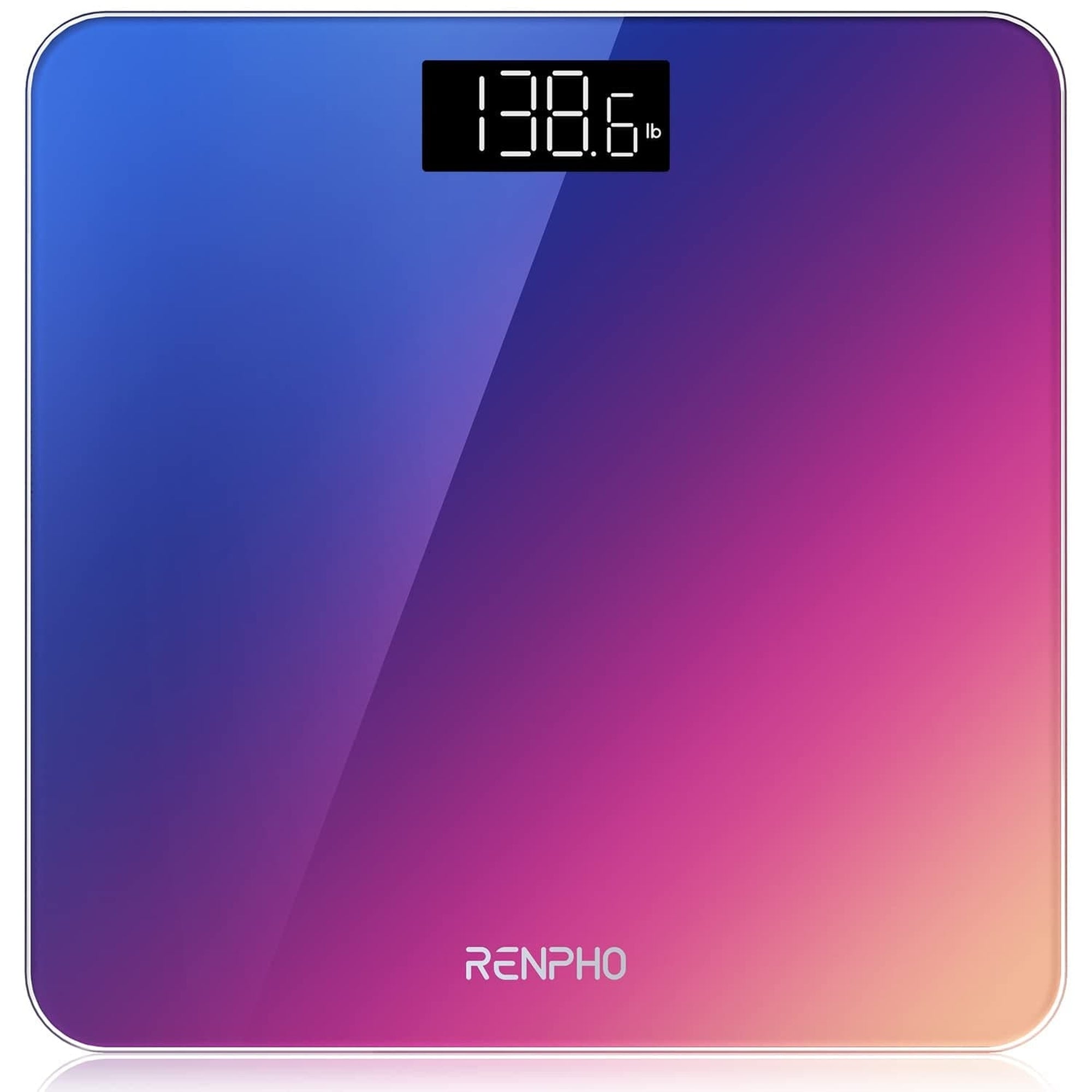 RENPHO Scale for Body Weight, Digital Bathroom Scale with Backlit LED Display, Highly Accurate & Measures Weight up to 400 Lb/180Kg, Batteries Included, Black-Core 1S