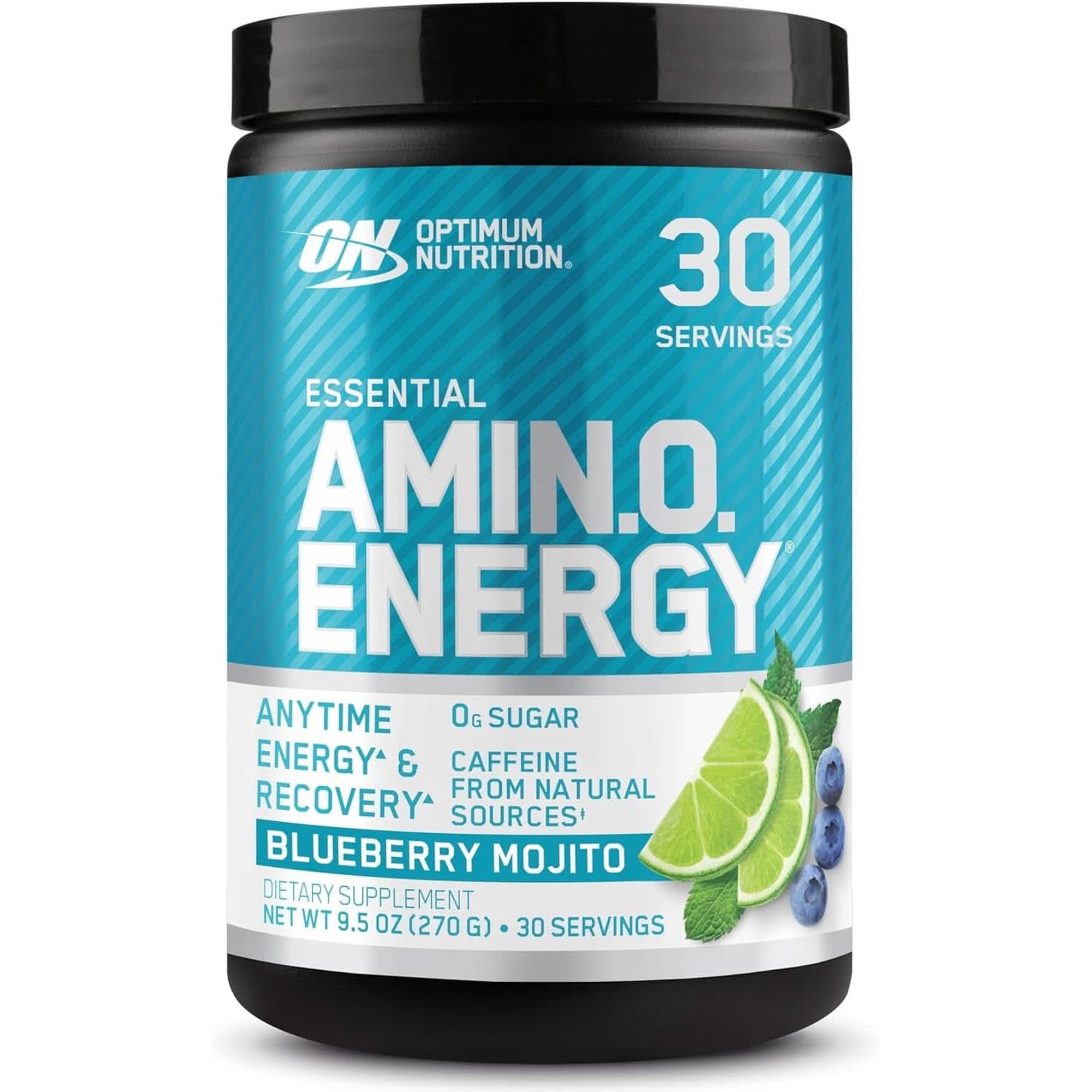 Optimum Nutrition Amino Energy - Pre Workout with Green Tea, BCAA, Amino Acids, Keto Friendly, Green Coffee Extract, Energy Powder - Blue Raspberry, 30 Servings (Packaging May Vary)