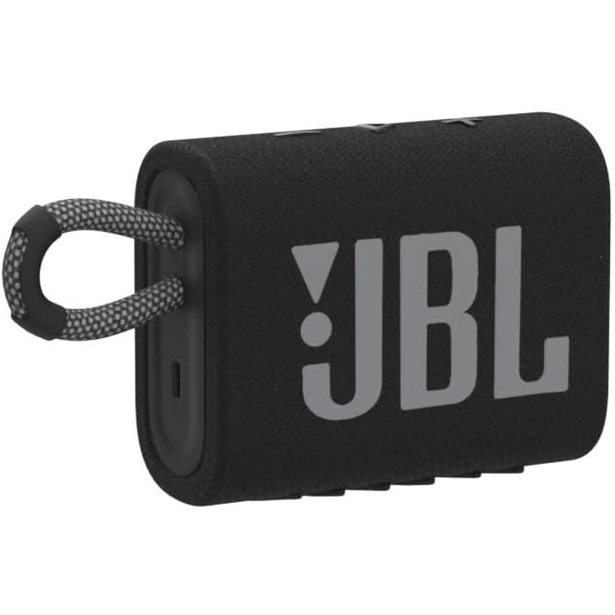 JBL Go 3 Portable Bluetooth Wireless Speaker, IP67 Waterproof and Dustproof Built-In Battery - Black - Boomph'S Comprehensive Ultimate Performance Cloth Solution for Your On-The-Go Sound Experience