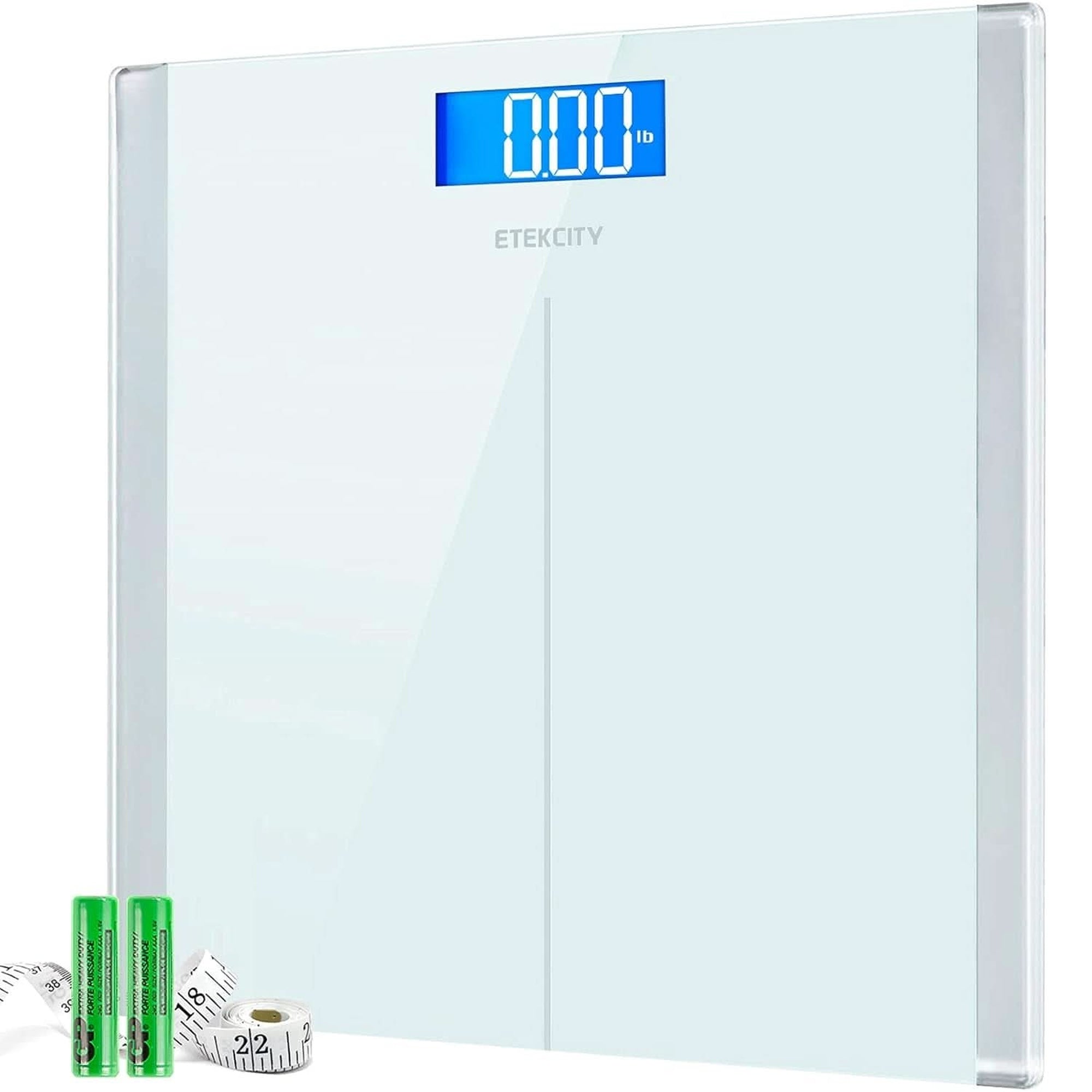 Etekcity Bathroom Scale for Body Weight, Digital Weighing Machine for People, Accurate & Large LCD Backlight Display, 6Mm Tempered Glass, 400 Lbs