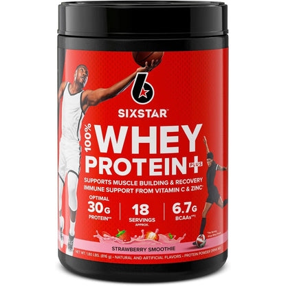 Whey Protein Powder | Six Star Whey Protein plus | Whey Protein Isolate & Peptides | Lean Protein Powder for Muscle Gain | Muscle Builder for Men & Women | Triple Chocolate, 1.82 Lbs (826 G)