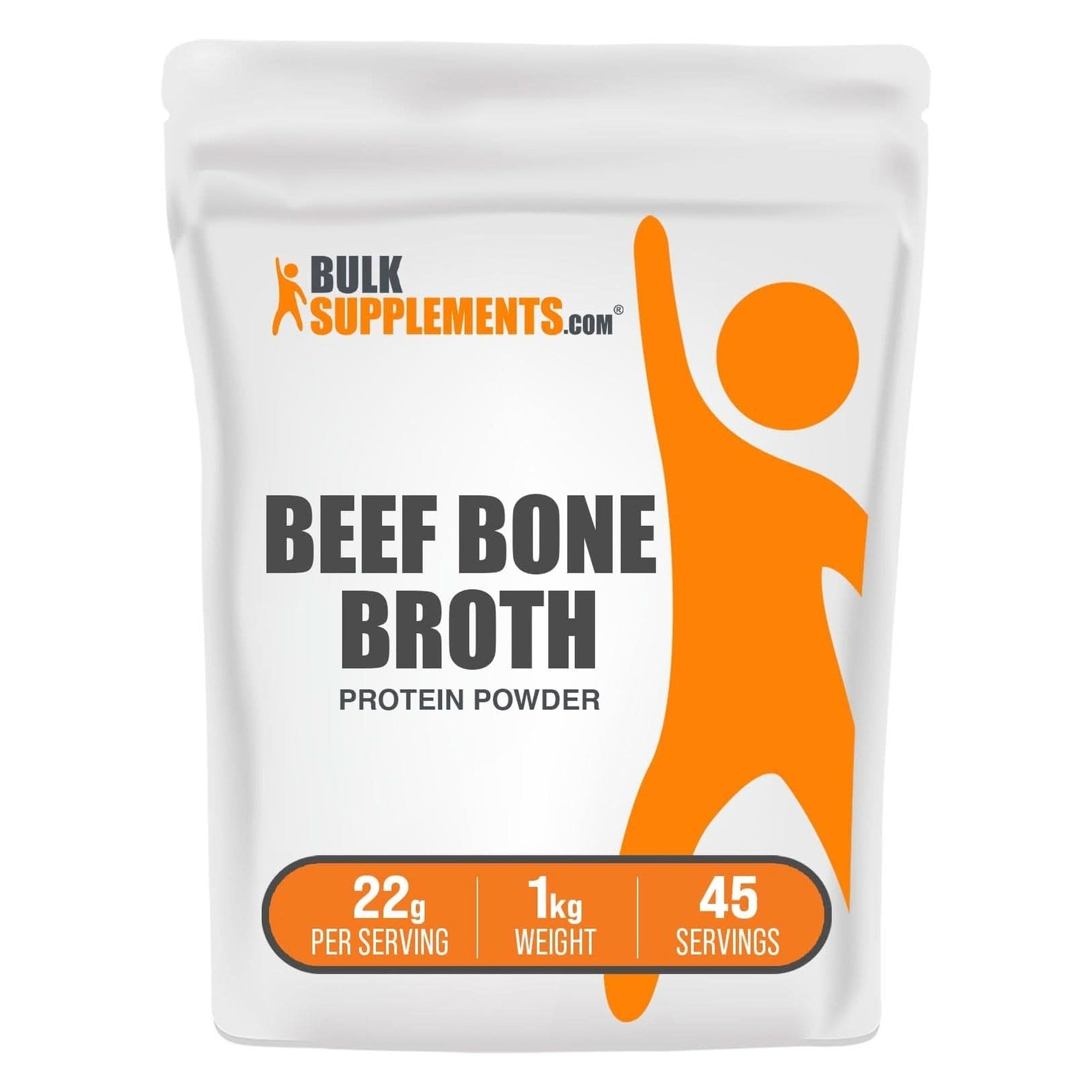 Bulksupplements.Com Beef Bone Broth Protein Powder - Bovine Bone Broth Protein, Lactose Free Protein Powder - Dairy Free & Gluten Free, 22G per Serving, 1Kg (2.2 Lbs) (Pack of 1)