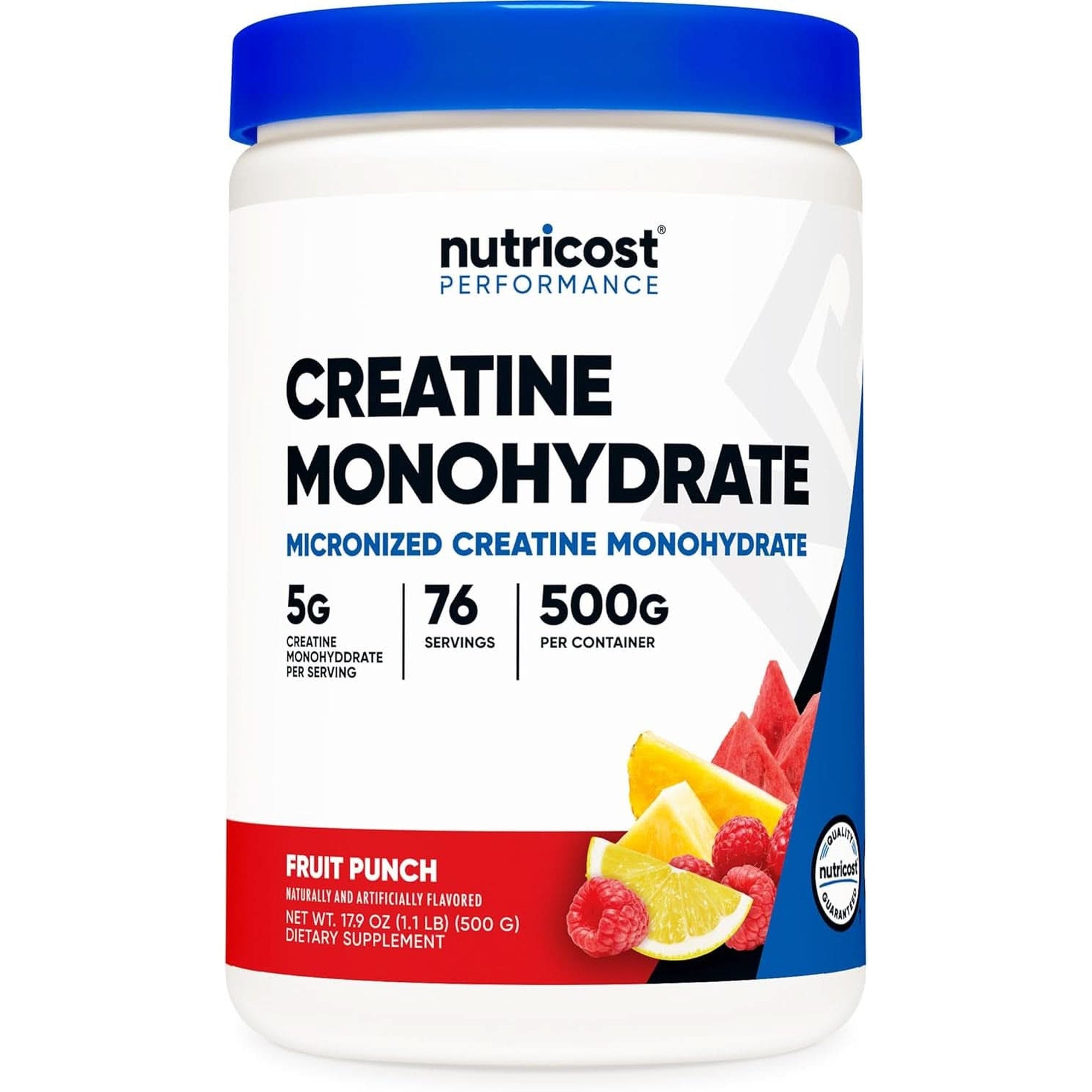 Nutricost Creatine Monohydrate Micronized Powder 500G, 5000Mg per Serv (5G) - Micronized Creatine Monohydrate, 100 Servings, 17.9 Oz