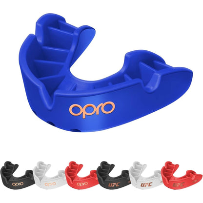 OPRO Bronze Level UFC Adult and Youth Sports Mouthguard with Case and Fitting Device, Gum Shield for UFC, MMA, Boxing, BJJ and Other Combat Sports Black, Adult