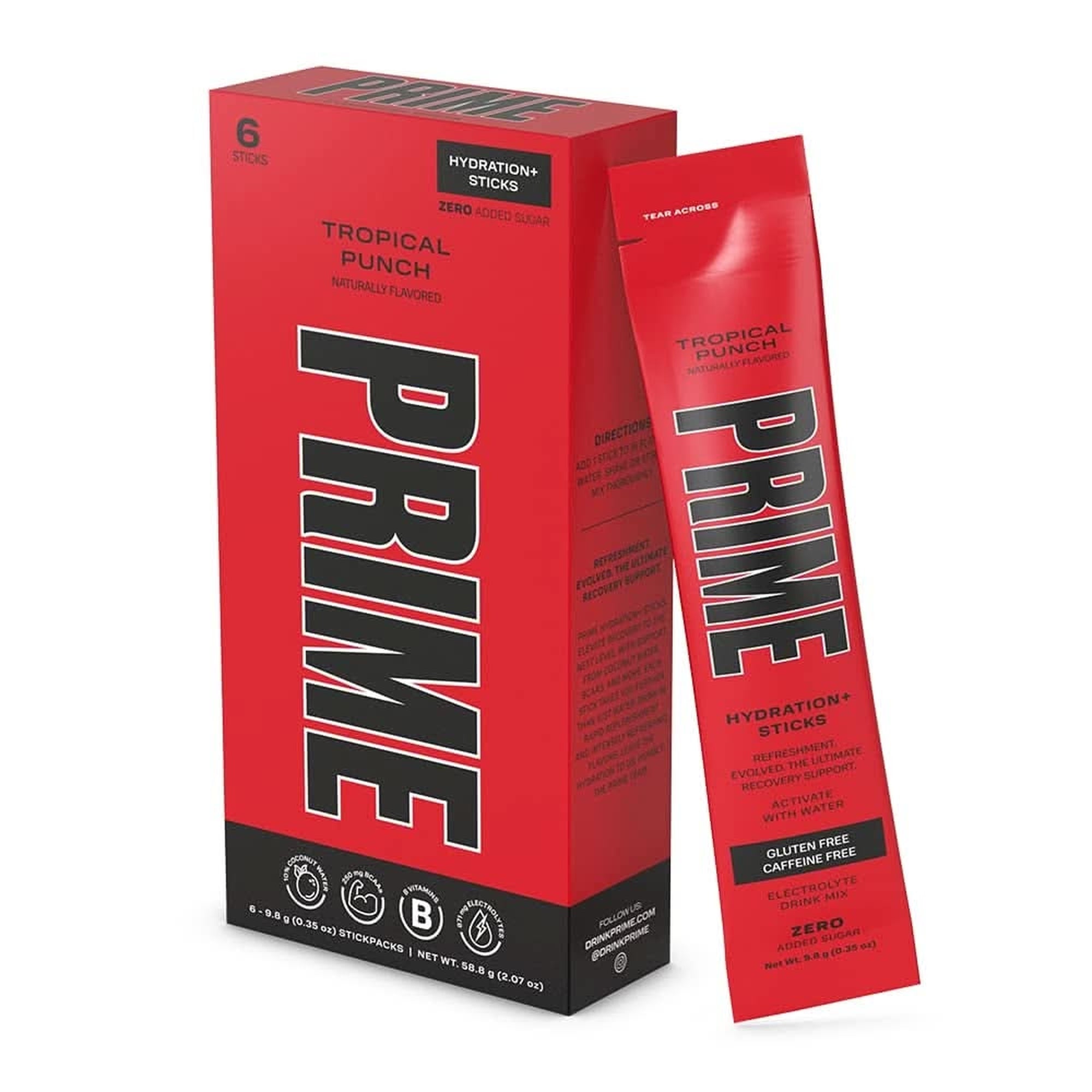 PRIME HYDRATION+ Sticks VARIETY PACK | Hydration Powder Single Serve Sticks | Electrolyte Powder on the Go | Low Sugar | Caffeine-Free | Vegan | 30 Sticks