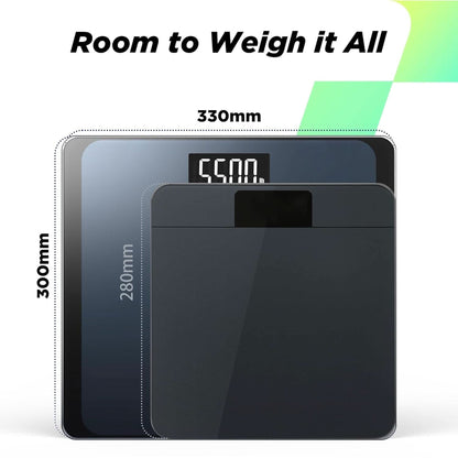 550Lb Bathroom Digital Scale for Body Weight with Ultra-Wide Platform and Large LCD Display, Accurate High Precision Scale with Extra-High Capacity