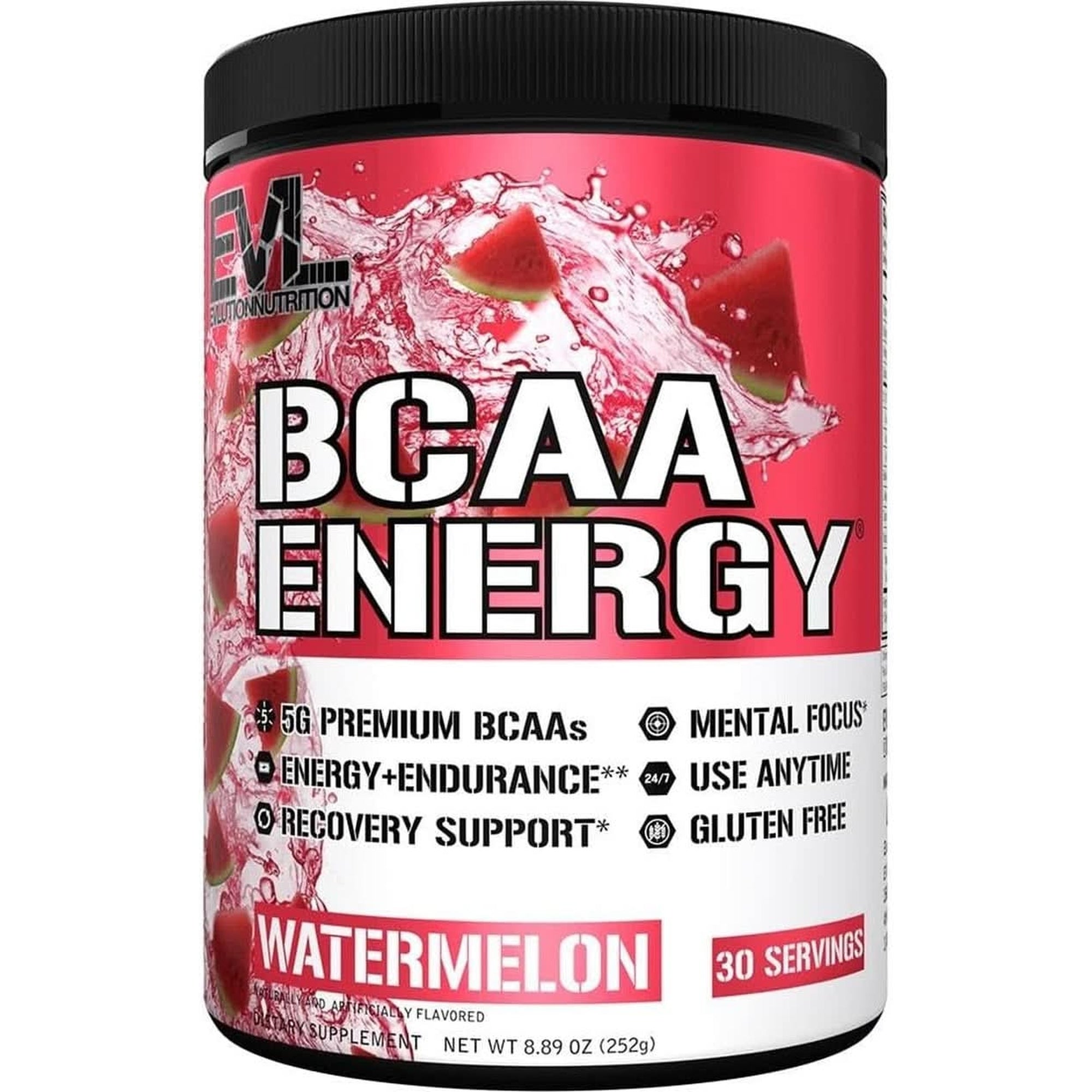 EVL Bcaas Amino Acids Powder - BCAA Energy Pre Workout Powder for Muscle Recovery Lean Growth and Endurance - Rehydrating BCAA Powder Post Workout Recovery Drink with Natural Caffeine - Furious Grape