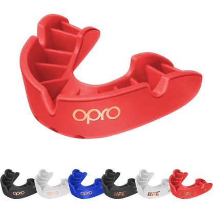 OPRO Bronze Level UFC Adult and Youth Sports Mouthguard with Case and Fitting Device, Gum Shield for UFC, MMA, Boxing, BJJ and Other Combat Sports Black, Adult