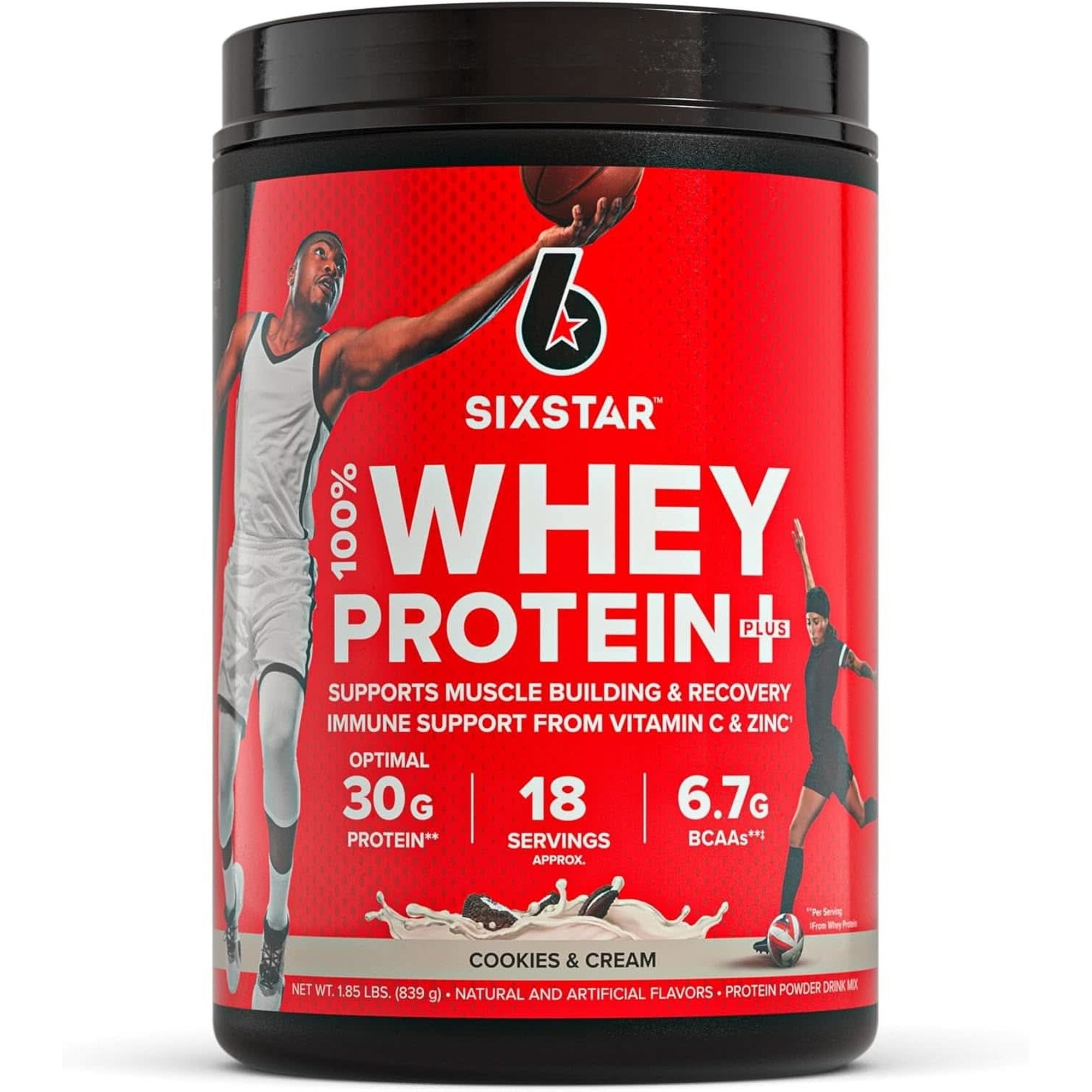 Whey Protein Powder | Six Star Whey Protein plus | Whey Protein Isolate & Peptides | Lean Protein Powder for Muscle Gain | Muscle Builder for Men & Women | Triple Chocolate, 1.82 Lbs (826 G)