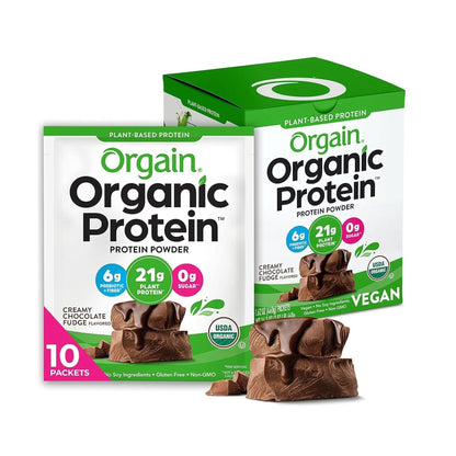 Orgain Organic Vegan Protein Powder, Cookies & Cream - 21G Plant Based Protein, 7G Prebiotic Fiber, Low Net Carb, No Lactose Ingredients, No Added Sugar, Non-Gmo, for Shakes & Smoothies, 2.03 Lb