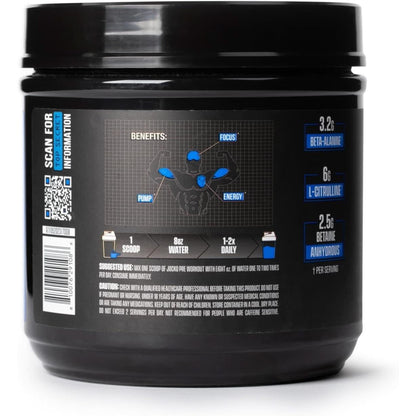 Jocko Fuel Ultimate Pre Workout Powder - Pre-Workout Energy Powder Drink for Men & Women - High Stim Sugar-Free Nootropic Blend to Support Muscle Pump, Energy, & Recovery 200Mg Caffeine Blue Raspberry