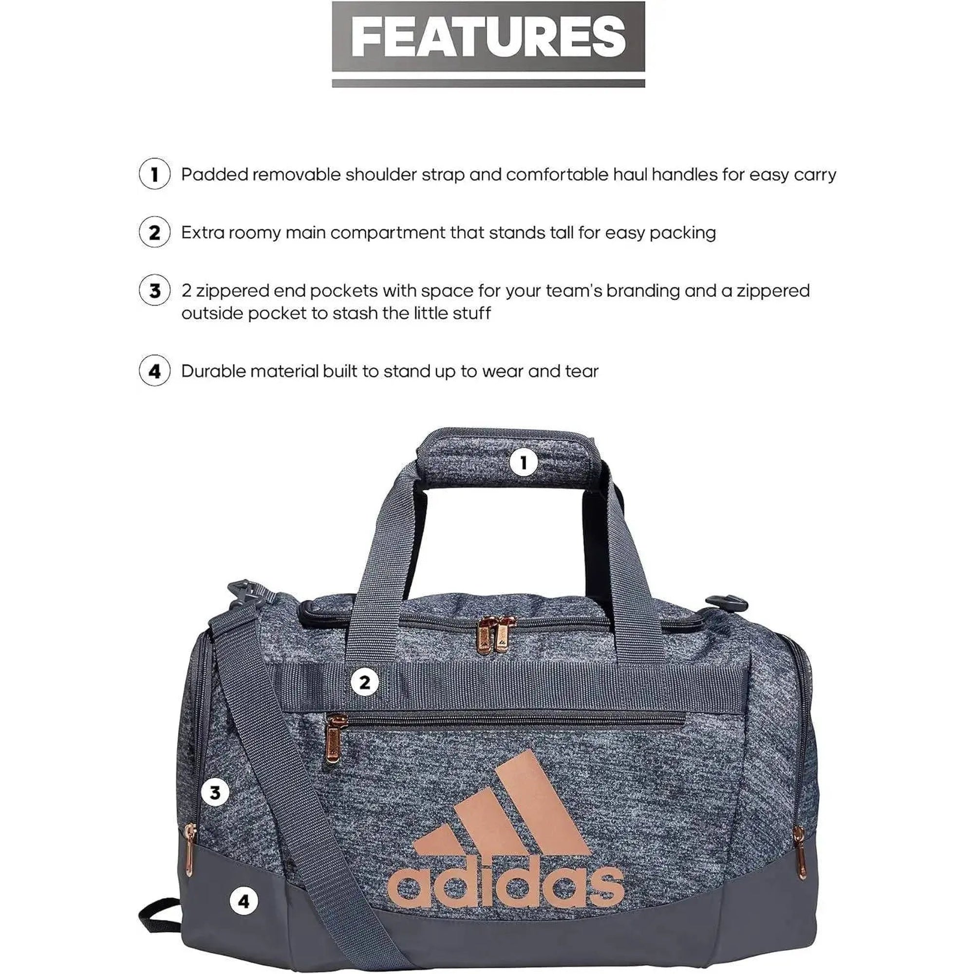 Adidas Unisex Defender 4 Small Duffel Bag adidas