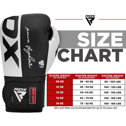 RDX Boxing Gloves, Maya Hide Leather Training Gloves for Muay Thai, Kickboxing, Sparring, Punch Bag, Punch Bag RDX