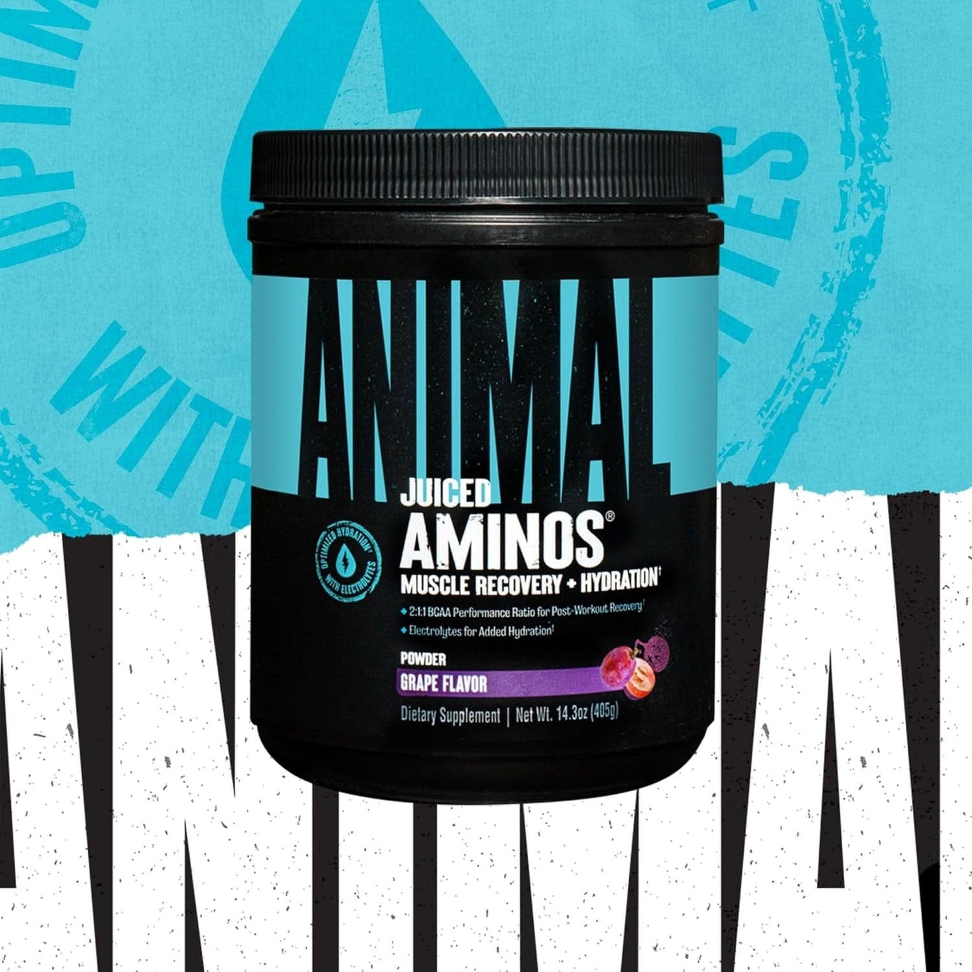 Animal Juiced Amino Acids - BCAA/EAA Matrix plus Hydration with Electrolytes and Sea Salt Anytime Recovery and Improved Performance - 30 Servings