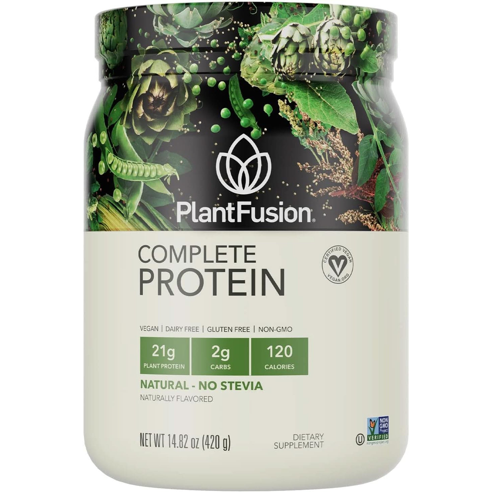 Plantfusion Complete Vegan Protein Powder - Plant Based Protein Powder with Bcaas, Digestive Enzymes and Pea Protein - Keto, Gluten Free, Soy Free, Non-Dairy, No Sugar, Non-Gmo - Vanilla Bean 2 Lb