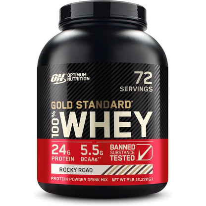 Optimum Nutrition Gold Standard 100% Whey Protein Powder, Double Rich Chocolate, 2 Pound (Packaging May Vary)