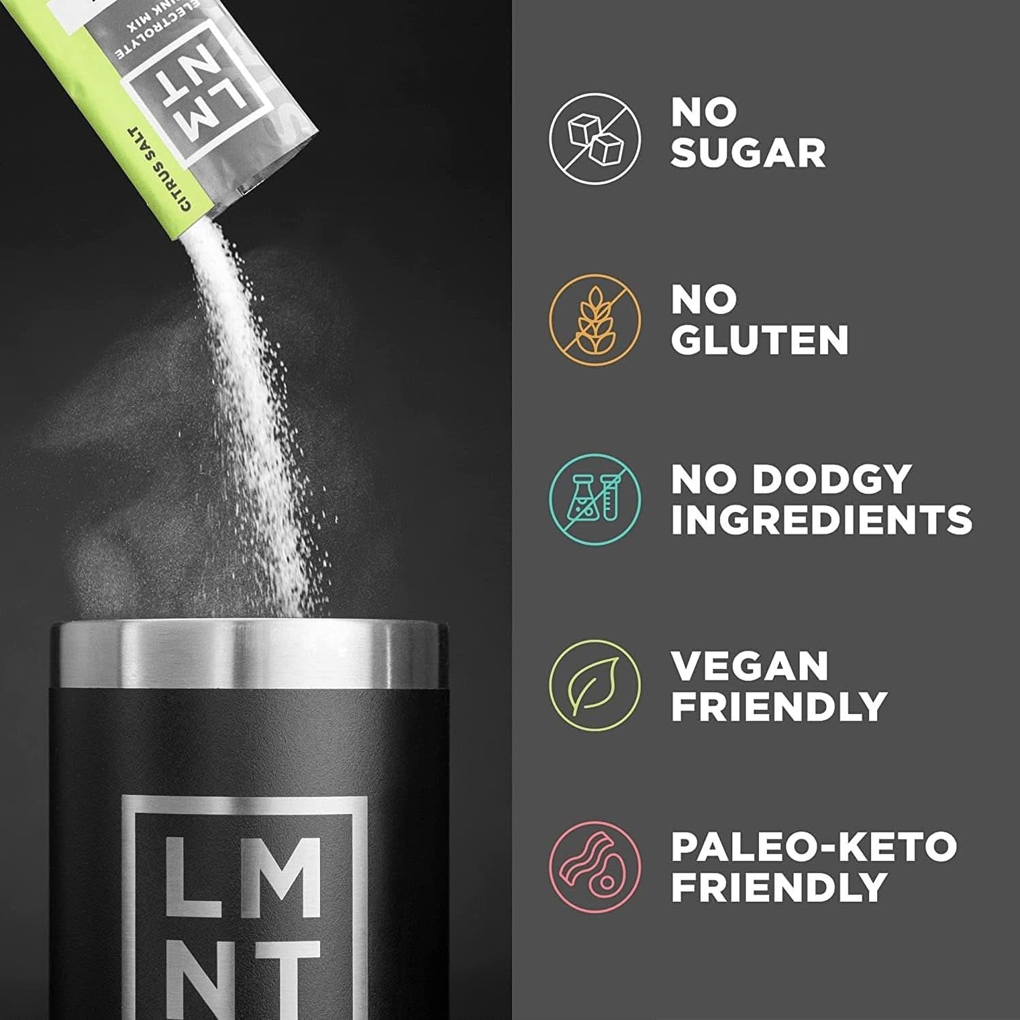 LMNT Zero Sugar Electrolytes - Sample Pack | Drink Mix | 8-Count