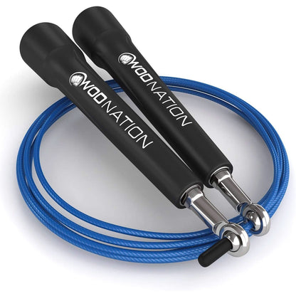 WOD Nation Adjustable Speed Jump Rope for Men, Women & Children - Blazing Fast Fitness Skipping Rope Perfect for Boxing, MMA, Endurance