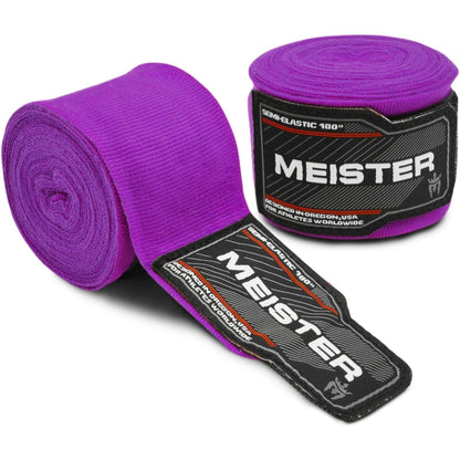 Meister Adult 180" Semi-Elastic Hand Wraps for MMA & Boxing Pair