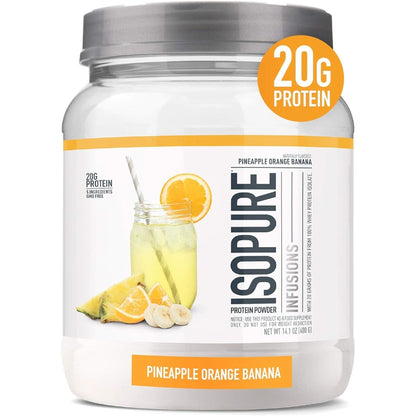 Isopure Protein Powder, Clear Whey Isolate Protein, Post Workout Recovery Drink Mix, Gluten Free with Zero Added Sugar, Infusions- Citrus Lemonade, 16 Servings, 0.88 Pounds