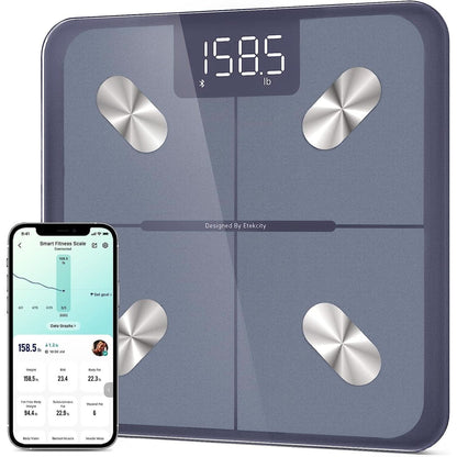 Etekcity Smart Scale for Body Weight FSA HSA Store Eligible, Bathroom Digital Weighing Scale with BMI, Body Fat, Muscle Mass, Accurate Bluetooth Home User Health Equipment Sync Apps