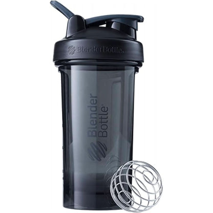 Blenderbottle Shaker Bottle Pro Series Perfect for Protein Shakes and Pre Workout, 24-Ounce, Black/Clear