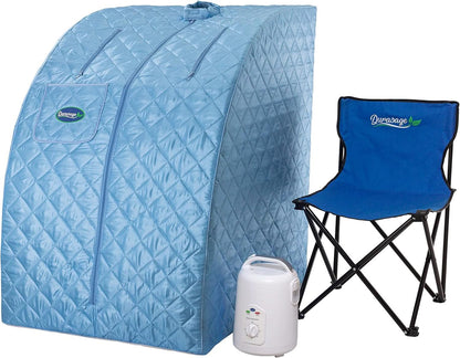 Durasage Lightweight Portable Personal Steam Sauna Spa for Relaxation at Home, 60 Minute Timer, 800 Watt Steam Generator, Chair Included