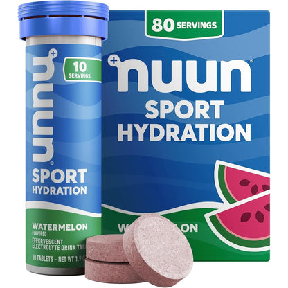 Nuun Sport Electrolyte Tablets - Dissolvable in Water, Mixed Flavors | 5 Essential Electrolytes for Hydration | 1G Sugar Drink Mix | Vegan, Non-Gmo | 4 Pack (40 Total Servings)