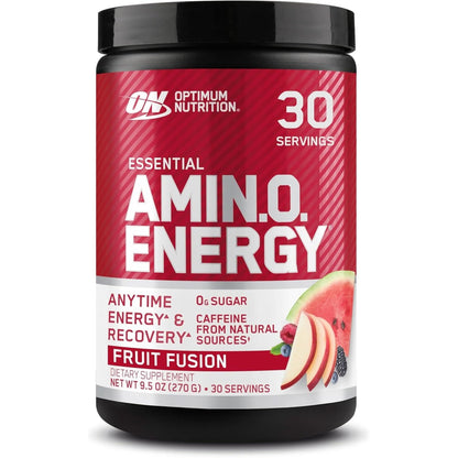 Optimum Nutrition Amino Energy - Pre Workout with Green Tea, BCAA, Amino Acids, Keto Friendly, Green Coffee Extract, Energy Powder - Blue Raspberry, 30 Servings (Packaging May Vary)