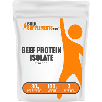 Bulksupplements.Com Beef Protein Isolate Powder - Lactose Free Protein Powder, Beef Protein Powder - Unflavored & Gluten Free, 30G per Serving, 1Kg (2.2 Lbs) (Pack of 1)