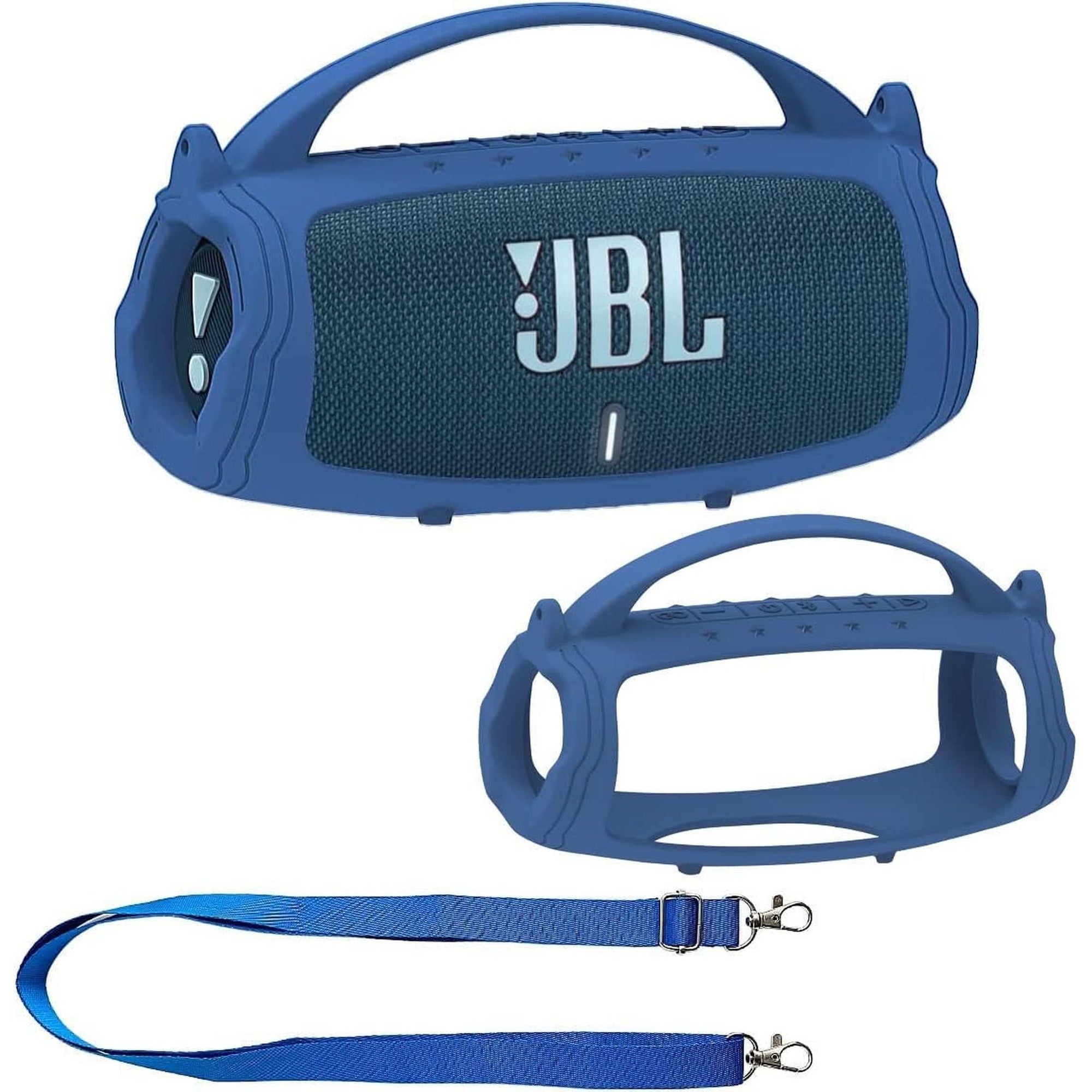 Silicone Cover Case for JBL Charge 5 Portable Bluetooth Speaker, Protective Skin Case for JBL Charge 5 Portable Bluetooth Speaker Accessories White Case