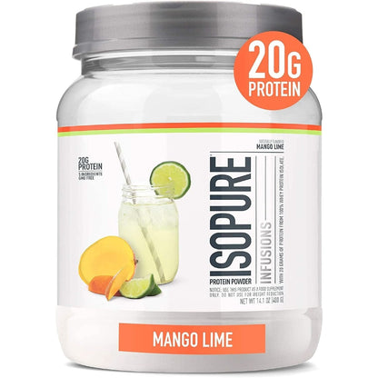 Isopure Protein Powder, Clear Whey Isolate Protein, Post Workout Recovery Drink Mix, Gluten Free with Zero Added Sugar, Infusions- Citrus Lemonade, 16 Servings, 0.88 Pounds