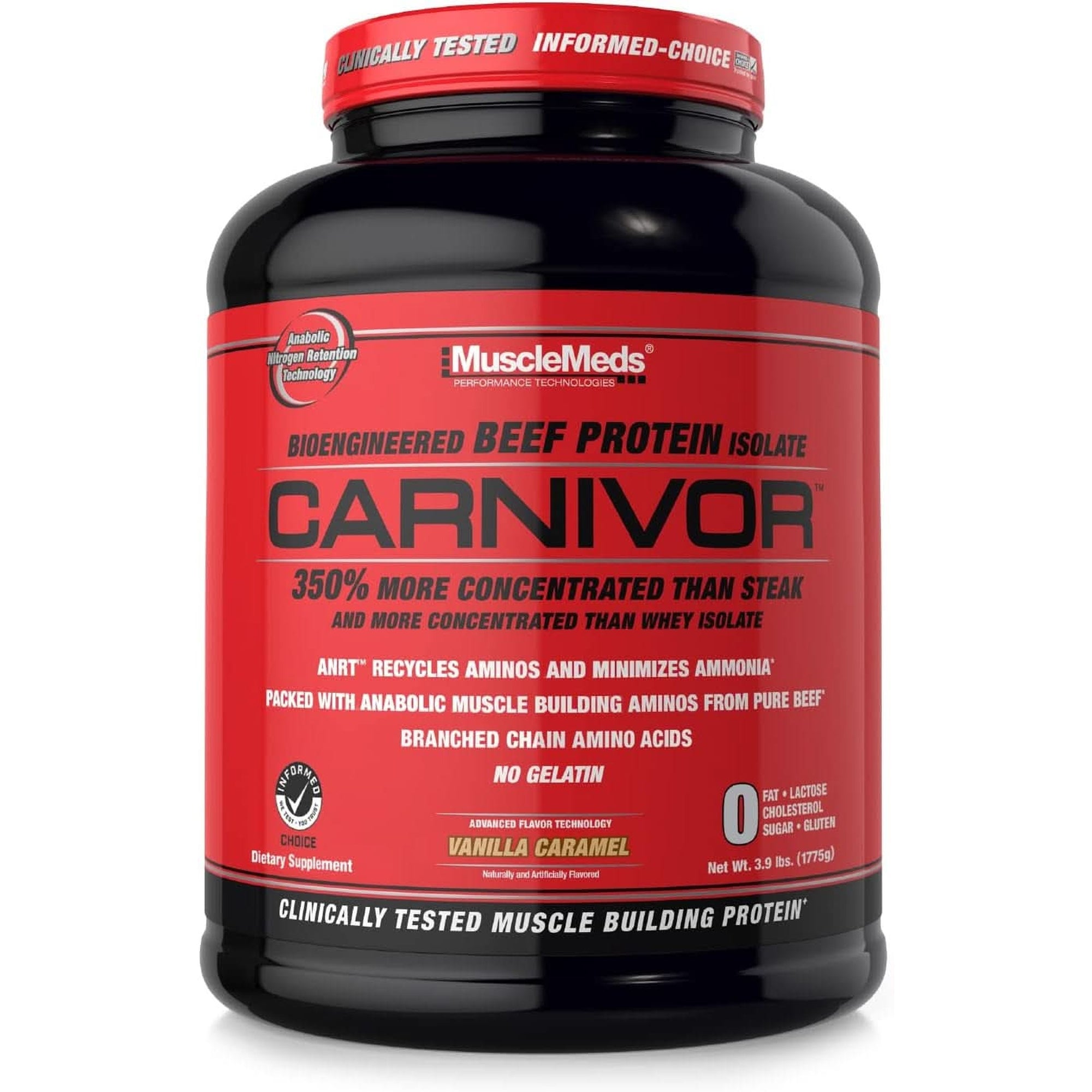 Musclemeds Carnivor Beef Protein Isolate Powder, Chocolate Peanut Butter, 4.14 Pound