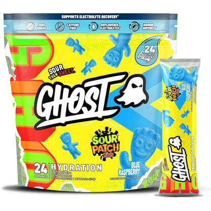 GHOST Hydration, Kiwi Strawberry, 40 Serv, Electrolyte Powder - Drink Mix Supplement with Magnesium, Potassium, Calcium, Vitamin C & Taurine for Energy & Endurance - Vegan, Free of Soy, Sugar & Gluten