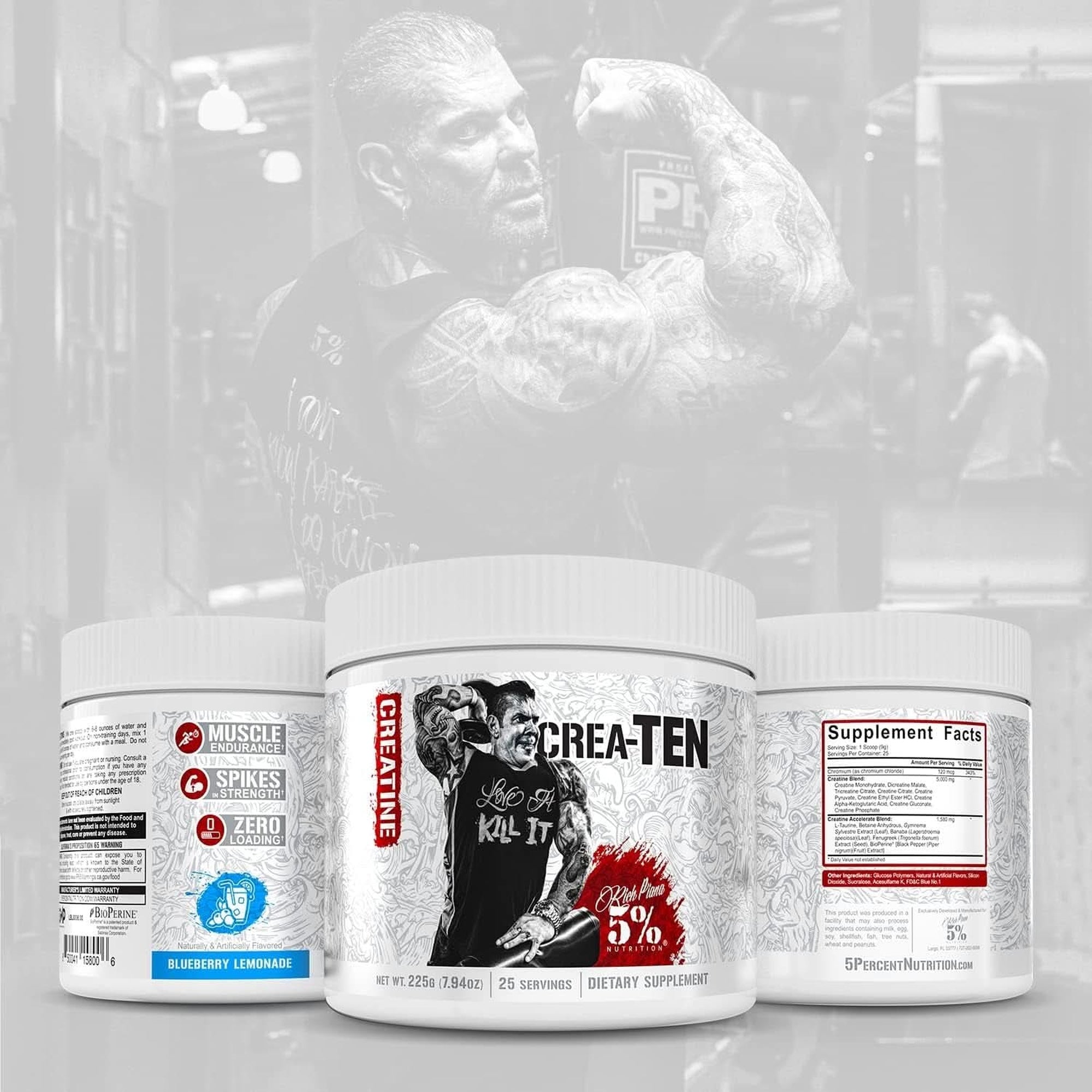 5% Nutrition Createn Creatine Complex + Accelerators | Flavored Creatine Powder for Muscle Gain | Max Power, Strength, Endurance, & Recovery (Blueberry Lemonade)