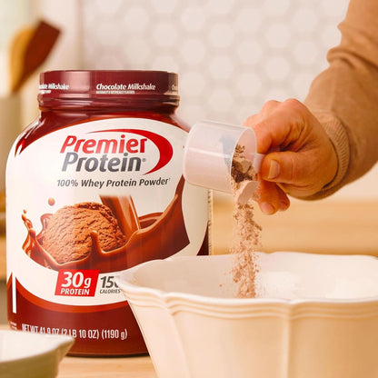 Premier Protein Protein Powder, 30G Protein, 1G Sugar, No Soy Ingredients, Gluten Free, Chocolate Milkshake, 29 Servings, 41.9Oz