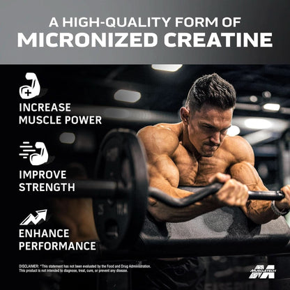 Creatine Monohydrate Powder Muscletech Platinum Pure Micronized Muscle Recovery + Builder for Men & Women Workout Supplements Unflavored (80 Servings)