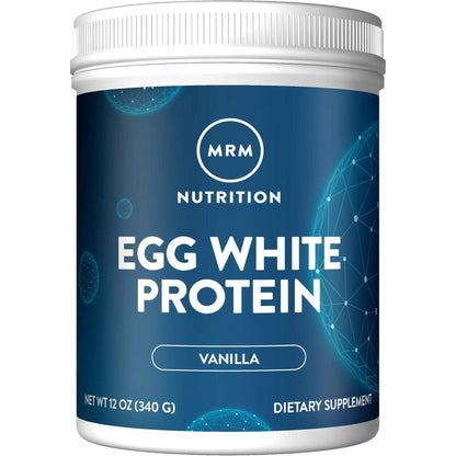 MRM Nutrition Egg White Protein | Vanilla Flavored | 23G Fat-Free Protein | with Digestive Enzymes | Highest Biological Value | Clinically Tested | 10 Servings