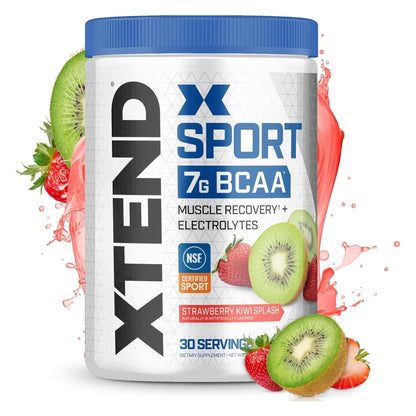 XTEND Sport BCAA Powder Strawberry Kiwi Splash - Electrolyte Powder for Recovery & Hydration with Amino Acids - 30 Servings